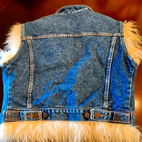 Mongolian Lambswool Jean Vest by Dena New York: Made in USA. NWT. - Picture 10 of 12